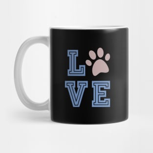 Cute Cat Gift With Paw Print, Love My Cat Mug